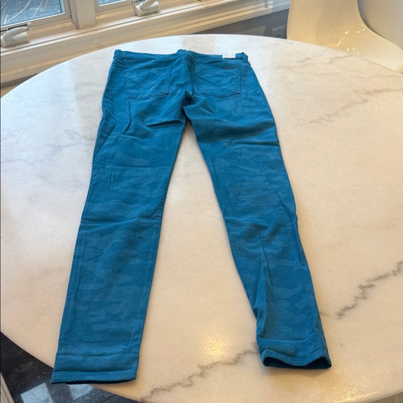 NWOT Hudson Jeans Women's Nico mid rise super Skinny in Vibrant Blue camo - Picture 5 of 9